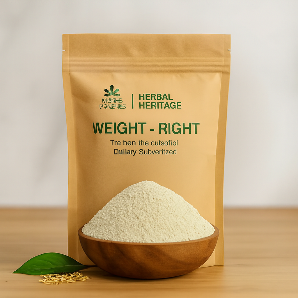 Herbal Heritage Weight-Right Powder 60g | Natural Organic Herbal Formula For Healthy Weight Balance And Wellness