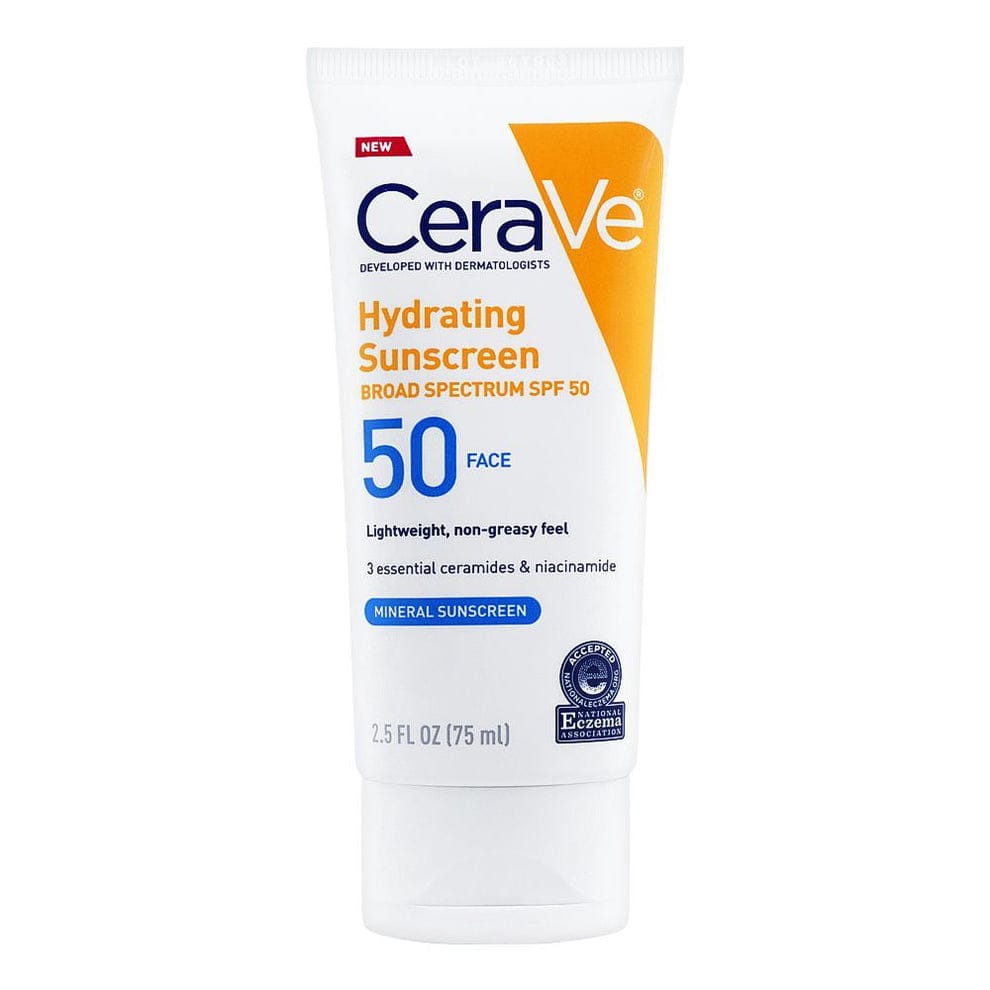 CeraVe Hydrating Mineral Sunscreen SPF 50 | 100 ML - CeraVe Hydrating SunBlock | Broad Spectrum SPF 50